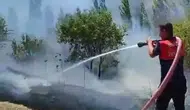 Adıyaman Besni’deki bahçede çıkan yangın ağaçları küle çevirdi