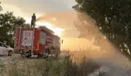 Osmaniye'de yol kenarındaki tır lastiği alevlere teslim oldu