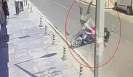 Çorlu'da dikkatsiz yaya motosikletin hedefi oldu