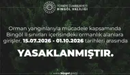 Bingöl’de ormanlara giriş yasağı geldi