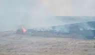 Traktörden çıkan kıvılcım tarlayı kül etti