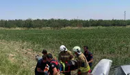 Kırıkhan yolunda kontrolden çıkan otomobil tarlaya daldı