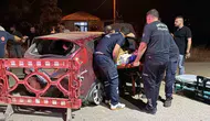 Gazipaşa’da kontrolden çıkan otomobil takla attı