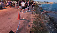 Edirne’de sahil kenarındaki bariyer koptu 2 kişi kayalıklara çakıldı