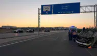 Yozgat Organize Sanayi Bölgesi girişinde iki araç birbirine girdi