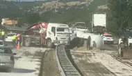 Malatya yolunda tanker kazası trafiği kilitledi