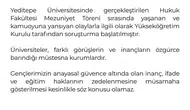 Yeditepe Üniversitesi mezuniyetindeki gerginliğe YÖK incelemesi