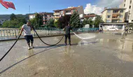 Kastamonu Cide ilçesinde selin izleri silinmeye çalışılıyor