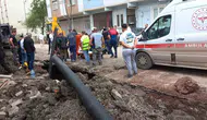 Ordu'da kanalizasyon çalışması sırasında göçük meydana geldi