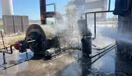 Çorum'daki asfalt tesisinde yangın paniği