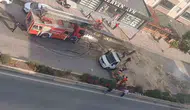 Yozgat'ta saman yüklü kamyonet yolda alevlere teslim oldu