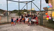 Sinoplu çocuklar yıldızların altında film keyfi yaşadı