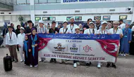 Erzurumlu 33 hafız umre yolculuğuna çıktı