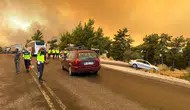 Seydikemer yolunda yangın alarmı