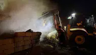 Iğdır'da dev saman balyası yangını