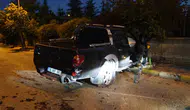 Nevşehir'de ehliyetsiz ve alkollü sürücü duvara çarptı