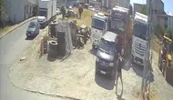 Avcılar'da kamyonları hedef alan hırsızlık kamerada