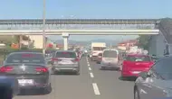 Düzce trafiğinde sürücülerden örnek ambulans koridoru