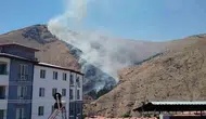 Keban Nimri Dağı'nda yangın rüzgarla büyüyor