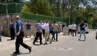 Kahta karakolu önünde iki grup birbirine girdi