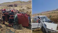 Yolun sonu: İki aracın kafa kafaya çarpıştığı kazada can kayıpları var