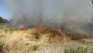 Kütahya'da raylar üzerindeki yangın seferleri durdurdu