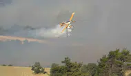 Çanakkale Sarıcaeli köyünde ormanlık alanda yangın başladı