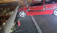 Zonguldak Ereğli yolunda kaza Sürücü bariyerlere çarptı