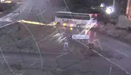 Kırıkkale'de otobüs faciası kamerada