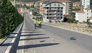 Karaman'da motosiklet kazası sürücüyü hastanelik etti