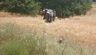 Niksar yolunda kaza yapan hafif ticari araç takla attı
