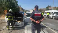 Bilecik yolunda korkutan araç yangını