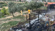 Bilecik'te boş ahırı yutan alevler korku dolu anlar yaşattı