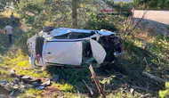 Kastamonu yolunda otomobil şarampole uçtu