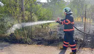 Çankırı'da bir bahçede çıkan yangın eve sıçramadan durduruldu
