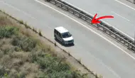 Hatay otoyolunda geri giden sürücüyü dron yakaladı