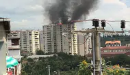 Gebze’de 15 katlı binanın çatısında yangın paniği