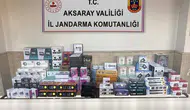 Aksaray merkezli operasyonda milyonluk kaçak mal yakalandı