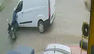 Osmaniye’de sanayi sitesinde motosiklet kazası kameraya yansıdı
