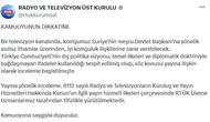 RTÜK Suriye liderini hedef alan yayın için harekete geçti