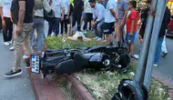 Ereğli trafiğinde motosikletli kuryeye otomobil çarptı