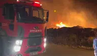 Mersin Mut'ta evlerin dibinde korkutan yangın