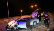 Van'da kaza yapan aracın bagajı şaşırttı