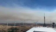 Susurluk ormanlarında rüzgar gülleri arasında yangın çıktı