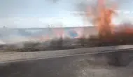 Hasat mevsiminde büyük tehlike Biçerdöver tarlayı ateşe verdi
