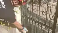 Yalova’da kapıya sıkışan kirpi itfaiyenin müdahalesiyle kurtuldu