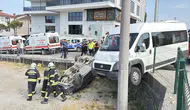 Bartın’da işçi servisi kazası 3 kişi yaralandı