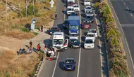 Muğla’da motosiklet yolda devrildi