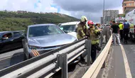 Maltepe'de yağmurlu yolda zincirleme kaza