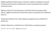 Seydikemer'de yangın paniği Devlet hastanesi tahliye edildi